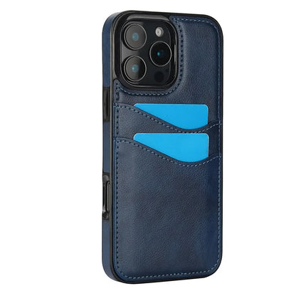 For iPhone 16 Pro Max Case Card Slot Slim-Fit PU+TPU Mobile Cover