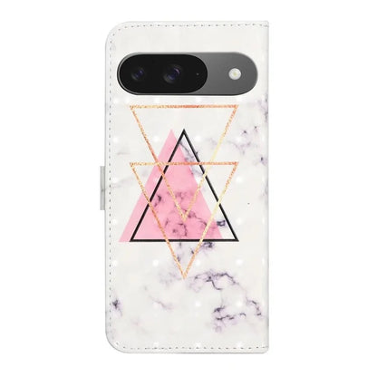 For Google Pixel 9 / Pixel 9 Pro Case 3D Creative Pattern PU Leather Stand Phone Cover