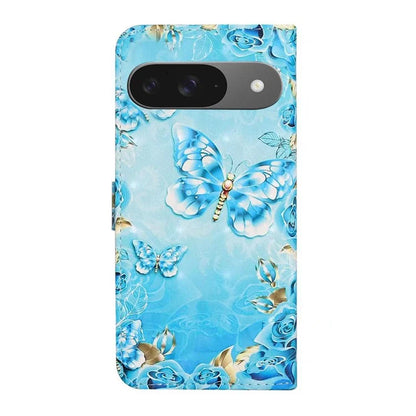 For Google Pixel 9 / Pixel 9 Pro Case 3D Creative Pattern PU Leather Stand Phone Cover