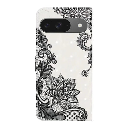 For Google Pixel 9 / Pixel 9 Pro Case 3D Creative Pattern PU Leather Stand Phone Cover