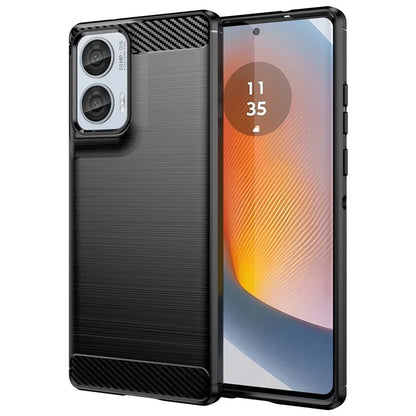 For Motorola Moto G85 5G / S50 Neo 5G Case Carbon Fiber Texture TPU Brushed Phone Cover