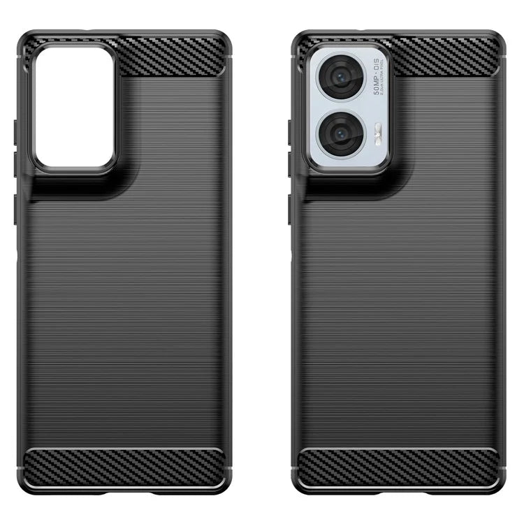 For Motorola Moto G85 5G / S50 Neo 5G Case Carbon Fiber Texture TPU Brushed Phone Cover