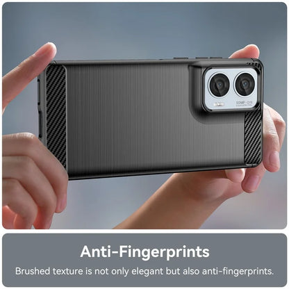 For Motorola Moto G85 5G / S50 Neo 5G Case Carbon Fiber Texture TPU Brushed Phone Cover