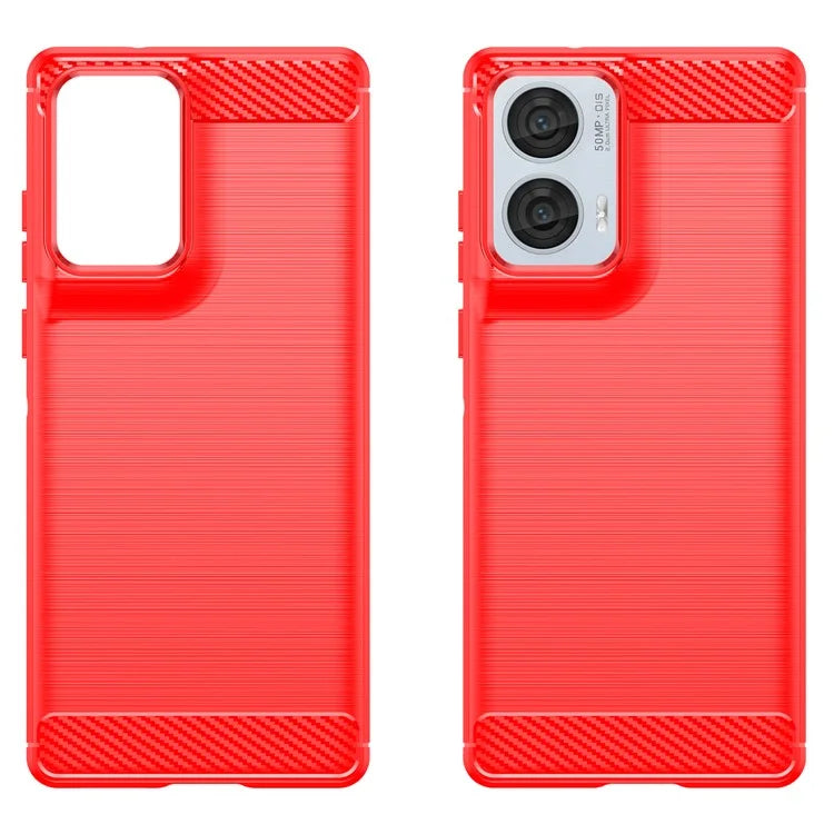 For Motorola Moto G85 5G / S50 Neo 5G Case Carbon Fiber Texture TPU Brushed Phone Cover