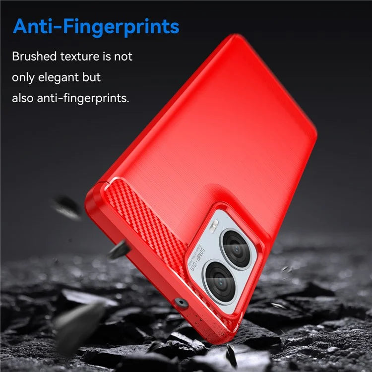 For Motorola Moto G85 5G / S50 Neo 5G Case Carbon Fiber Texture TPU Brushed Phone Cover