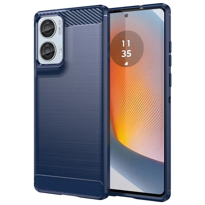 For Motorola Moto G85 5G / S50 Neo 5G Case Carbon Fiber Texture TPU Brushed Phone Cover