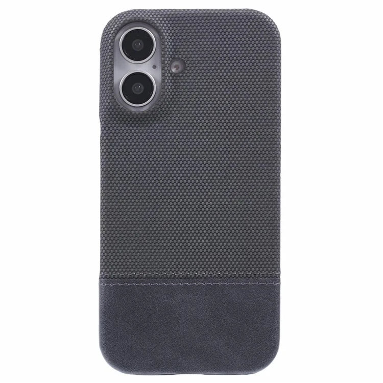 For iPhone 16 Case PU Leather+PC Splicing Anti-Slip Phone Cover