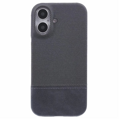 For iPhone 16 Case PU Leather+PC Splicing Anti-Slip Phone Cover