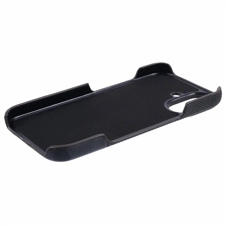 For iPhone 16 Case PU Leather+PC Splicing Anti-Slip Phone Cover