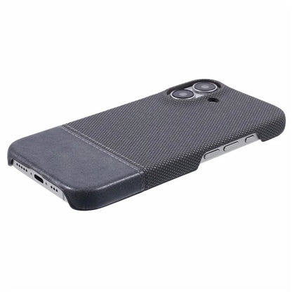 For iPhone 16 Case PU Leather+PC Splicing Anti-Slip Phone Cover