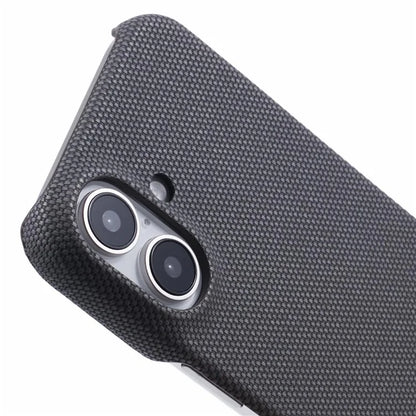 For iPhone 16 Case PU Leather+PC Splicing Anti-Slip Phone Cover
