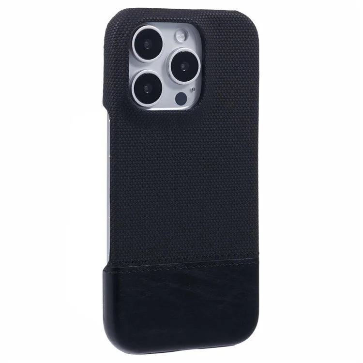For iPhone 16 Pro Case PU Leather+PC Splicing Anti-Slip Phone Cover