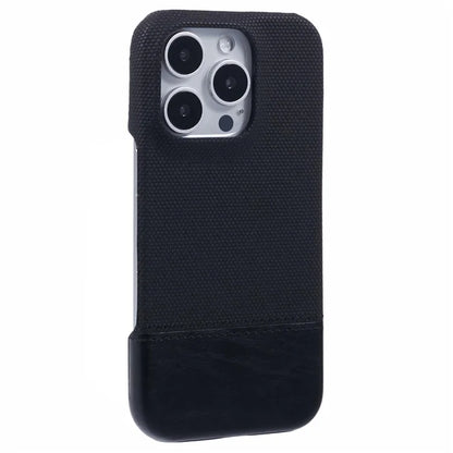 For iPhone 16 Pro Case PU Leather+PC Splicing Anti-Slip Phone Cover