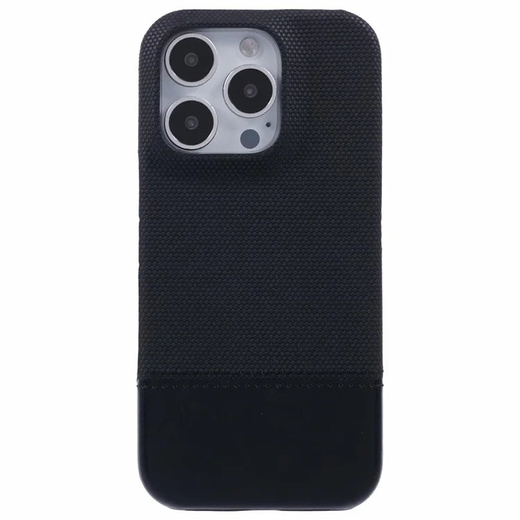 For iPhone 16 Pro Case PU Leather+PC Splicing Anti-Slip Phone Cover