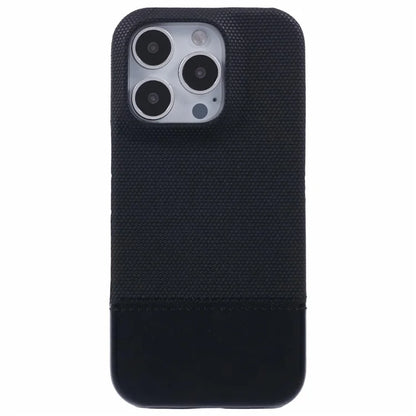 For iPhone 16 Pro Case PU Leather+PC Splicing Anti-Slip Phone Cover