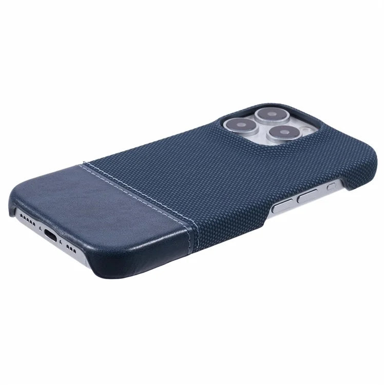 For iPhone 16 Pro Case PU Leather+PC Splicing Anti-Slip Phone Cover