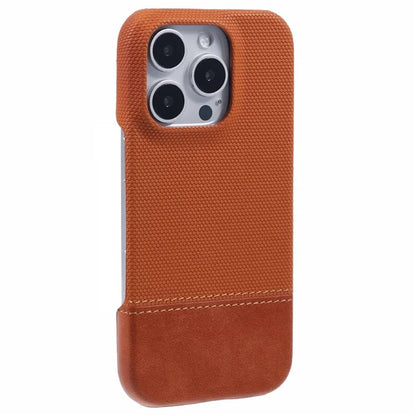 For iPhone 16 Pro Case PU Leather+PC Splicing Anti-Slip Phone Cover