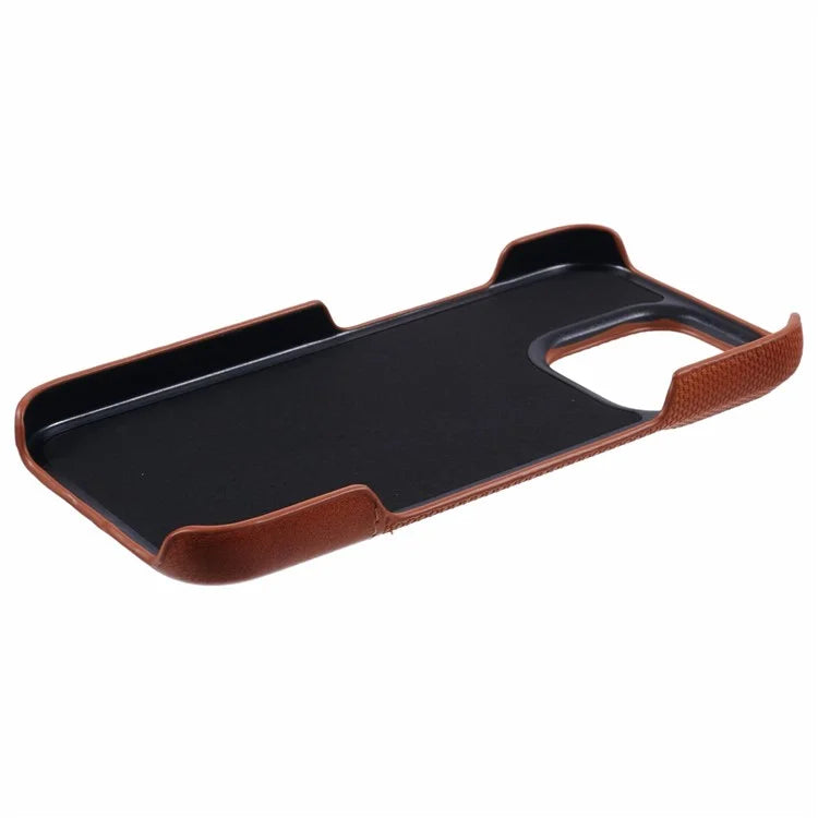 For iPhone 16 Pro Case PU Leather+PC Splicing Anti-Slip Phone Cover