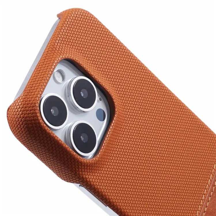 For iPhone 16 Pro Case PU Leather+PC Splicing Anti-Slip Phone Cover