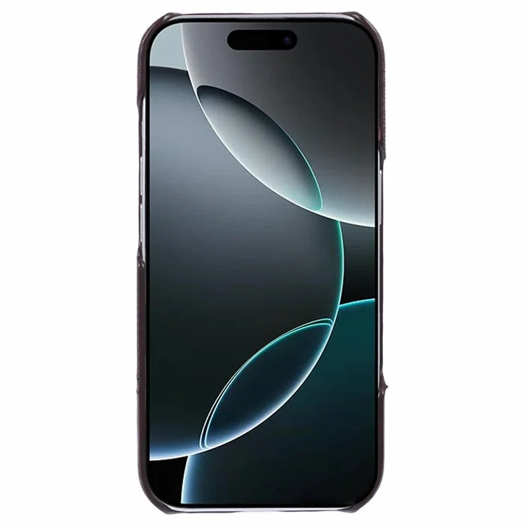 For iPhone 16 Pro Case PU Leather+PC Splicing Anti-Slip Phone Cover