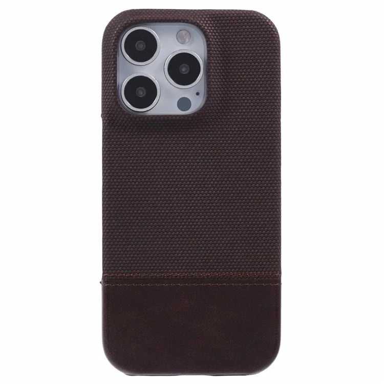For iPhone 16 Pro Case PU Leather+PC Splicing Anti-Slip Phone Cover