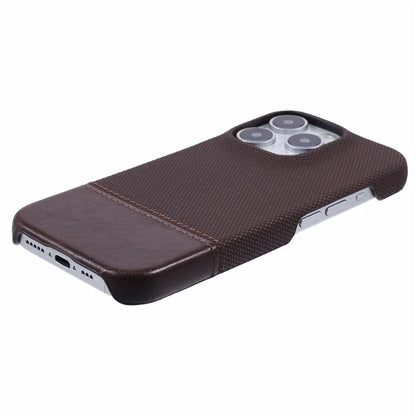 For iPhone 16 Pro Case PU Leather+PC Splicing Anti-Slip Phone Cover