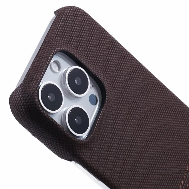 For iPhone 16 Pro Case PU Leather+PC Splicing Anti-Slip Phone Cover