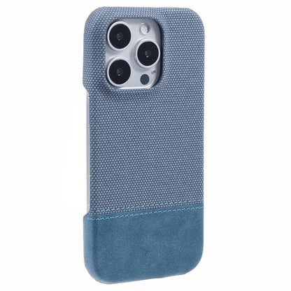 For iPhone 16 Pro Case PU Leather+PC Splicing Anti-Slip Phone Cover