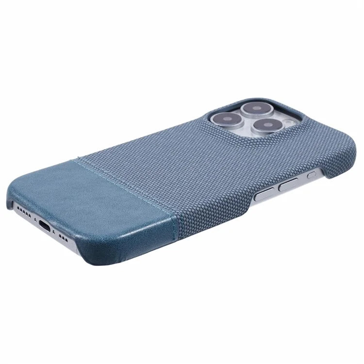 For iPhone 16 Pro Case PU Leather+PC Splicing Anti-Slip Phone Cover
