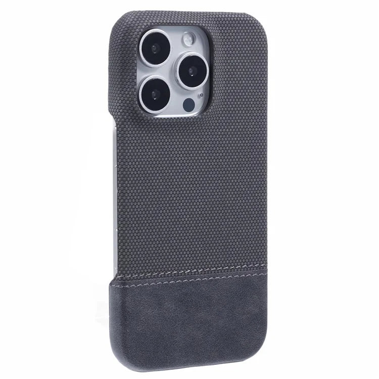 For iPhone 16 Pro Case PU Leather+PC Splicing Anti-Slip Phone Cover