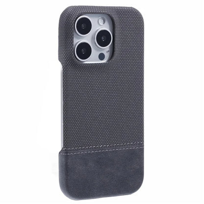 For iPhone 16 Pro Case PU Leather+PC Splicing Anti-Slip Phone Cover