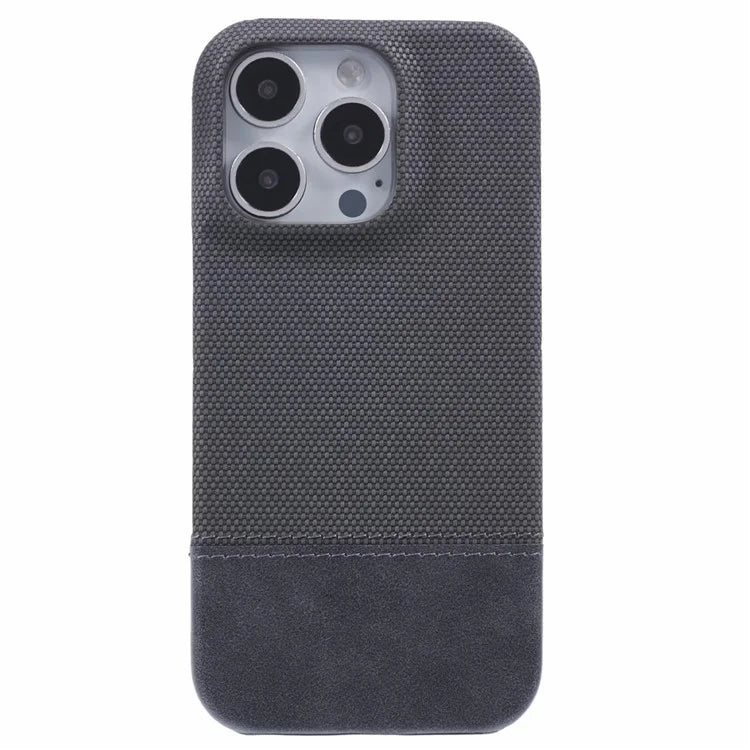 For iPhone 16 Pro Case PU Leather+PC Splicing Anti-Slip Phone Cover