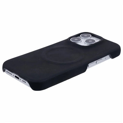 For iPhone 16 Pro Case Compatible with MagSafe Skin-Touch Leather+PC Back Cover