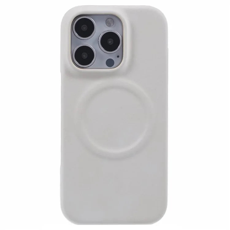 For iPhone 16 Pro Case Compatible with MagSafe Skin-Touch Leather+PC Back Cover