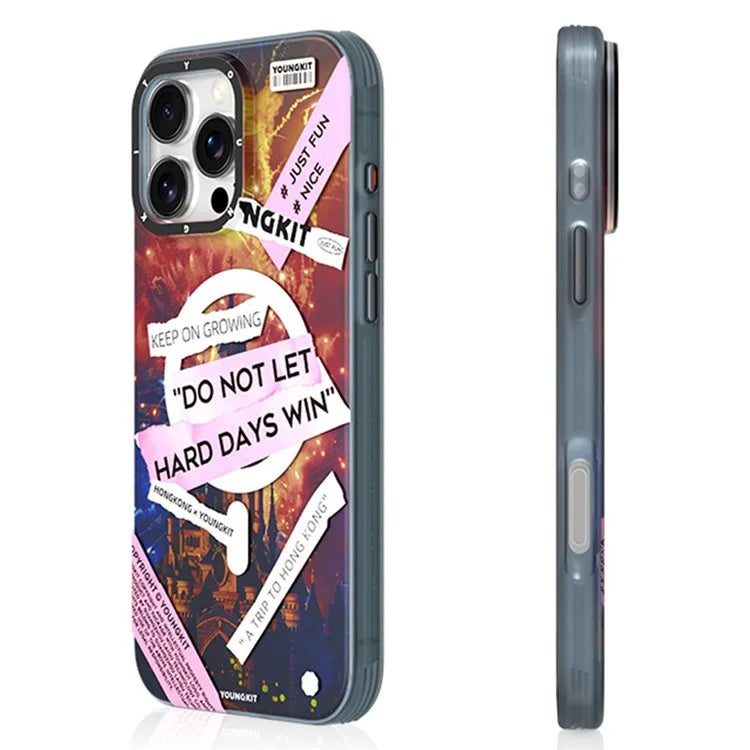 YOUNGKIT City Series for iPhone 16 Pro Max Magnetic Case Shockproof IMD TPU Phone Cover