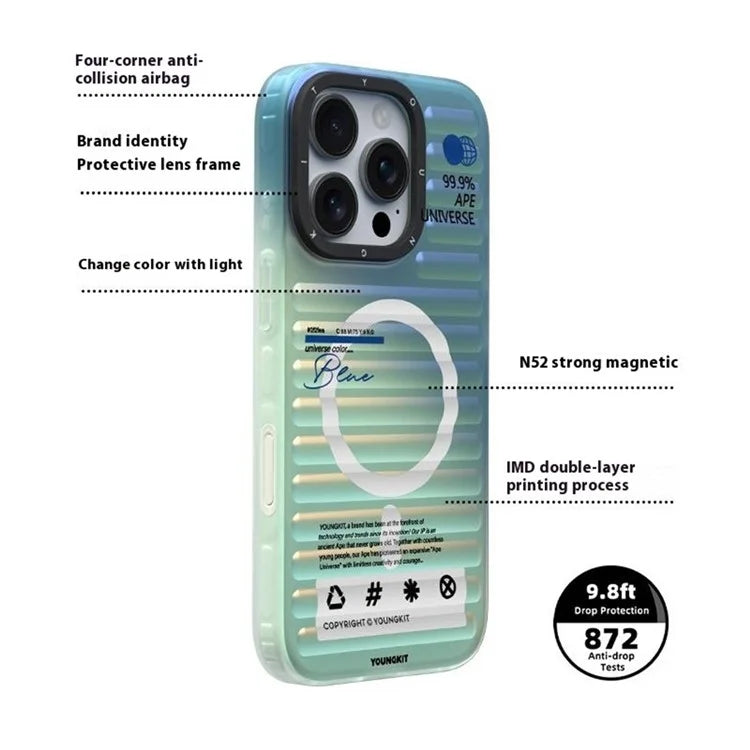YOUNGKIT Gradient Series for iPhone 16 Pro Case Compatible with MagSafe IMD TPU Back Cover