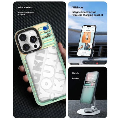 YOUNGKIT Gradient Series for iPhone 16 Pro Case Compatible with MagSafe IMD TPU Back Cover