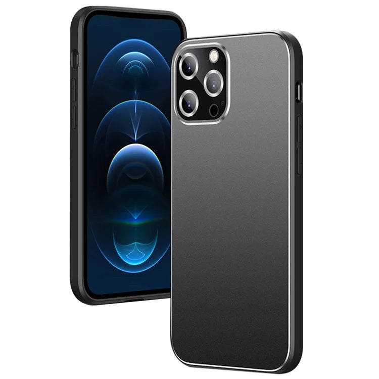 For iPhone 16 Pro Max Case PC+TPU Matte Back Phone Cover with Lens Film