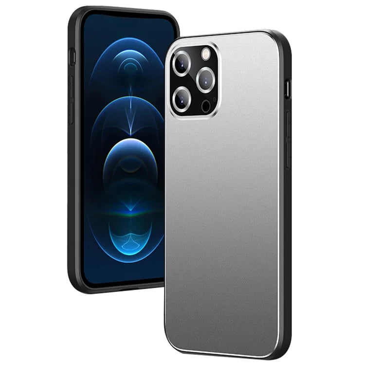 For iPhone 16 Pro Max Case PC+TPU Matte Back Phone Cover with Lens Film