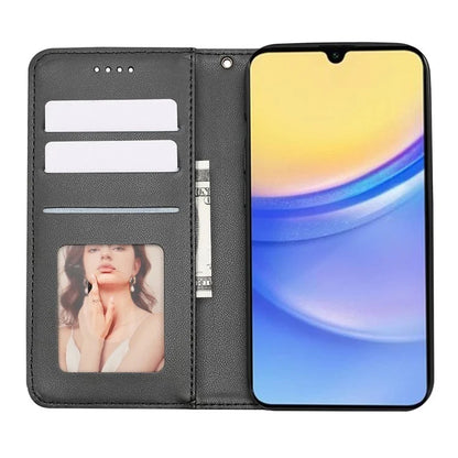 For Samsung Galaxy A16 5G Wallet Phone Case Strong Magnetic Checkered Pattern Imprint Leather Flip Cover