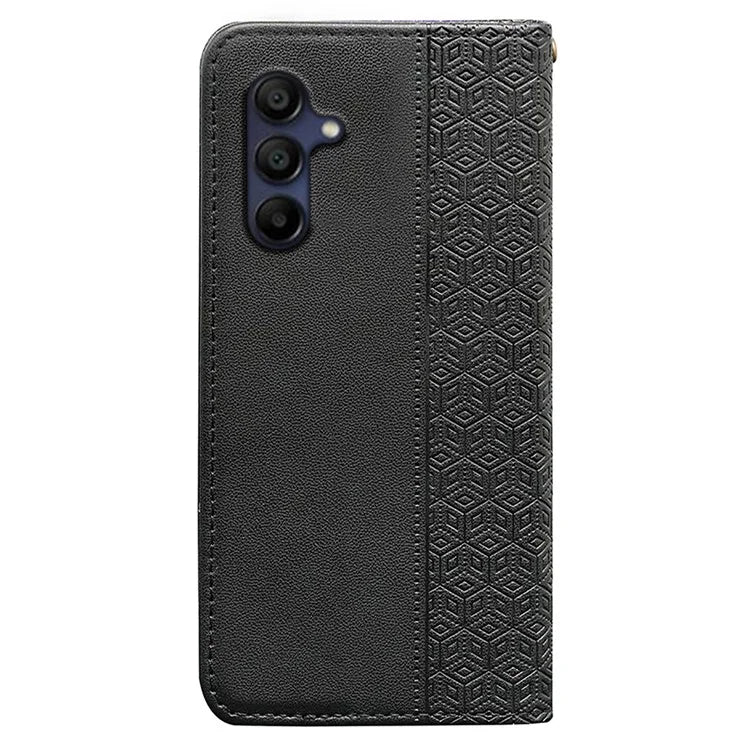 For Samsung Galaxy A16 5G Wallet Phone Case Strong Magnetic Checkered Pattern Imprint Leather Flip Cover