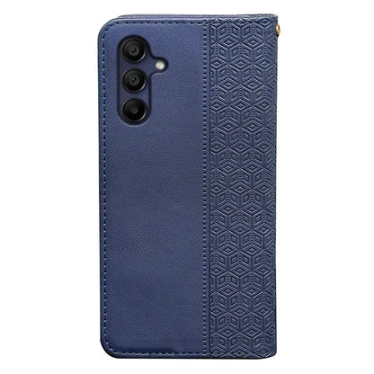 For Samsung Galaxy A16 5G Wallet Phone Case Strong Magnetic Checkered Pattern Imprint Leather Flip Cover