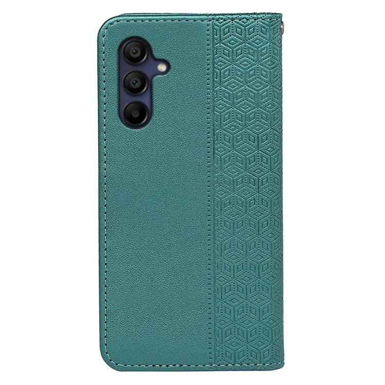 For Samsung Galaxy A16 5G Wallet Phone Case Strong Magnetic Checkered Pattern Imprint Leather Flip Cover