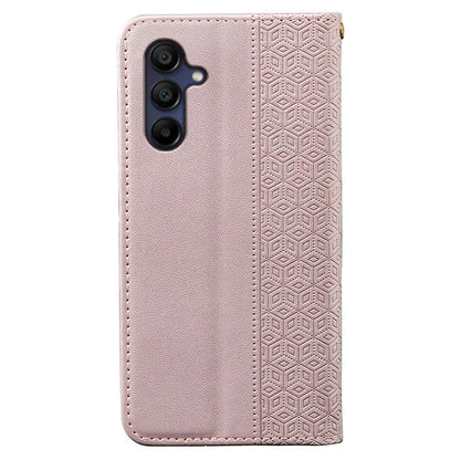 For Samsung Galaxy A16 5G Wallet Phone Case Strong Magnetic Checkered Pattern Imprint Leather Flip Cover