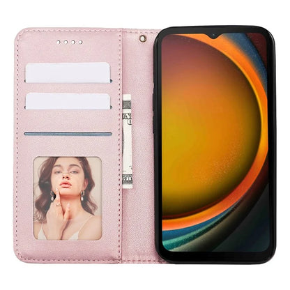 For Samsung Galaxy Xcover7 Wallet Phone Case Strong Magnetic Checkered Pattern Imprint Leather Flip Cover