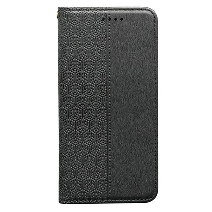 For Samsung Galaxy A55 5G Wallet Phone Case Strong Magnetic Checkered Pattern Imprint Leather Flip Cover