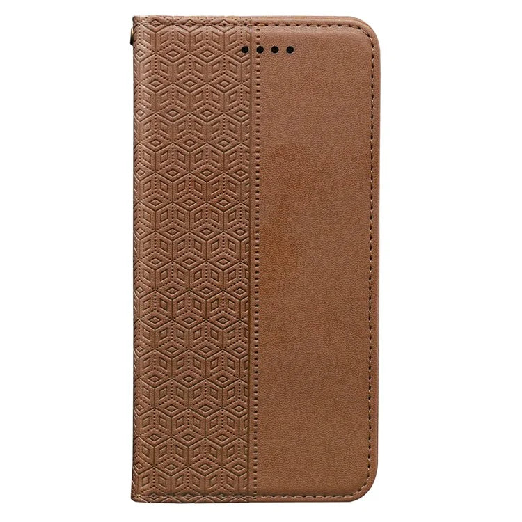 For Samsung Galaxy A55 5G Wallet Phone Case Strong Magnetic Checkered Pattern Imprint Leather Flip Cover