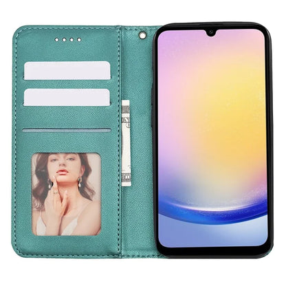 For Samsung Galaxy A15 4G / 5G Wallet Phone Case Strong Magnetic Checkered Pattern Imprint Leather Flip Cover