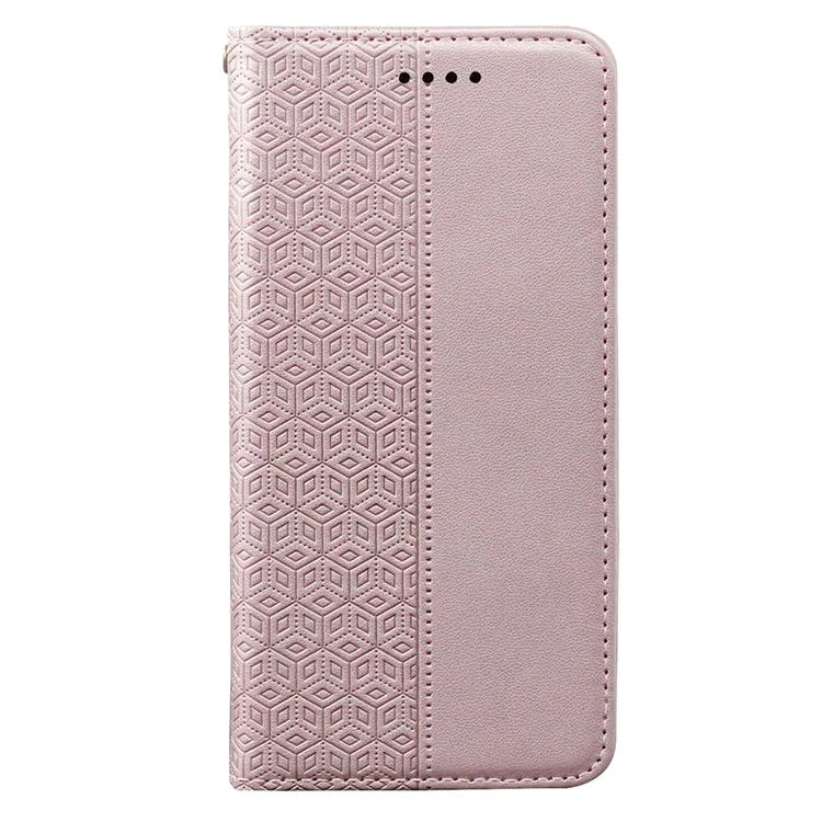 For Samsung Galaxy A35 5G Wallet Phone Case Strong Magnetic Checkered Pattern Imprint Leather Flip Cover