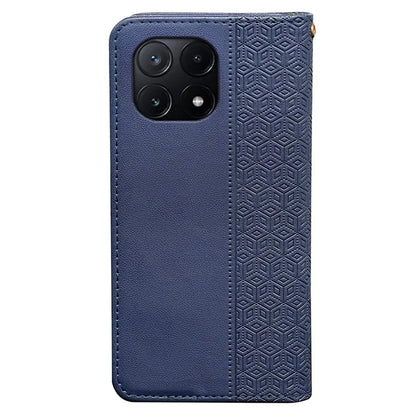 For Xiaomi Poco X6 Pro 5G / Redmi K70E 5G Wallet Phone Case Strong Magnetic Checkered Pattern Imprint Leather Flip Cover
